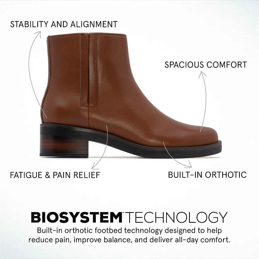 ABEO Traverse Ankle Booties for Women | Fall Boots for Women | Water Resistant Leather | Built-In Orthotic Insole
