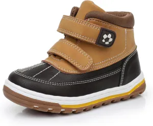 Ahannie Boys Girls Boots Toddler Kids Fall Winter Boots Water Resistant Outdoor Ankle Shoes(Toddler/Littler Kid)