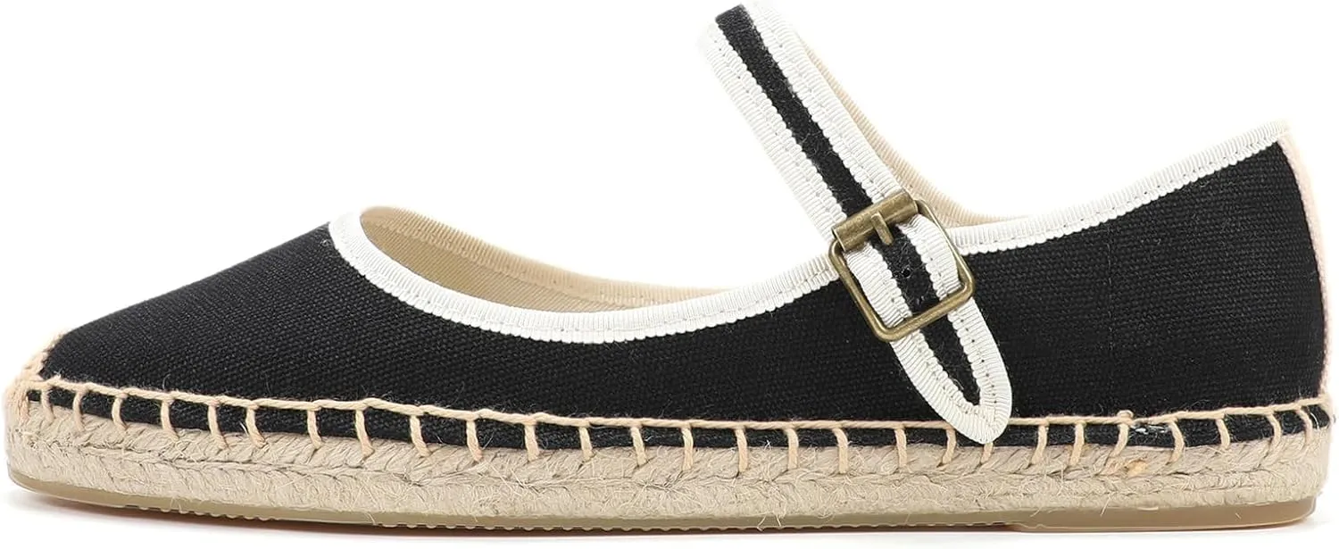 Ballet Falts Sneakerina Mary Jane Espadrilles for Women Cute Kawaii Goth Emo Grunge Comfy Casual Non Slip Walking Boho Beach Shoes Summer Festivals Daily Wear Outdoors