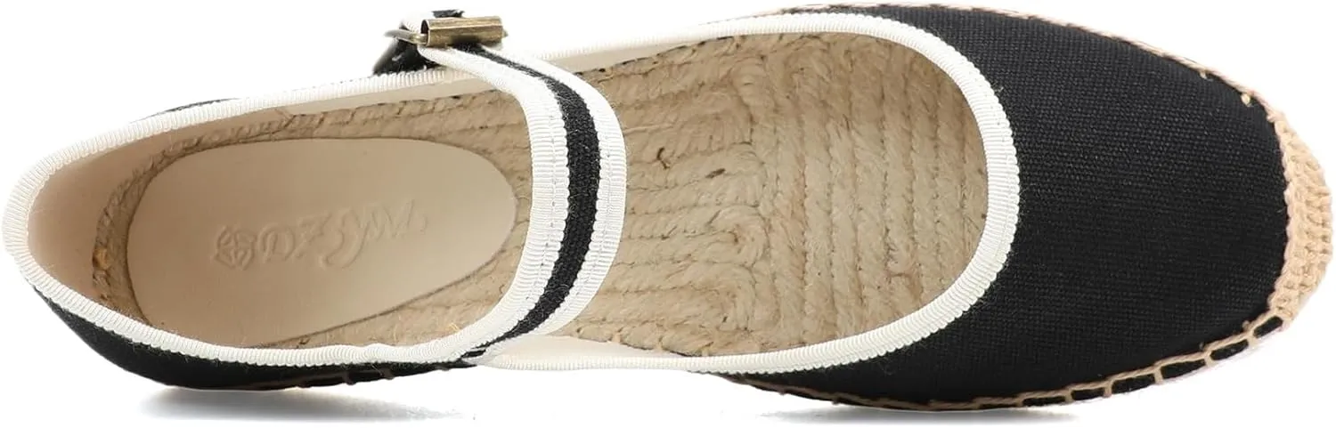 Ballet Falts Sneakerina Mary Jane Espadrilles for Women Cute Kawaii Goth Emo Grunge Comfy Casual Non Slip Walking Boho Beach Shoes Summer Festivals Daily Wear Outdoors