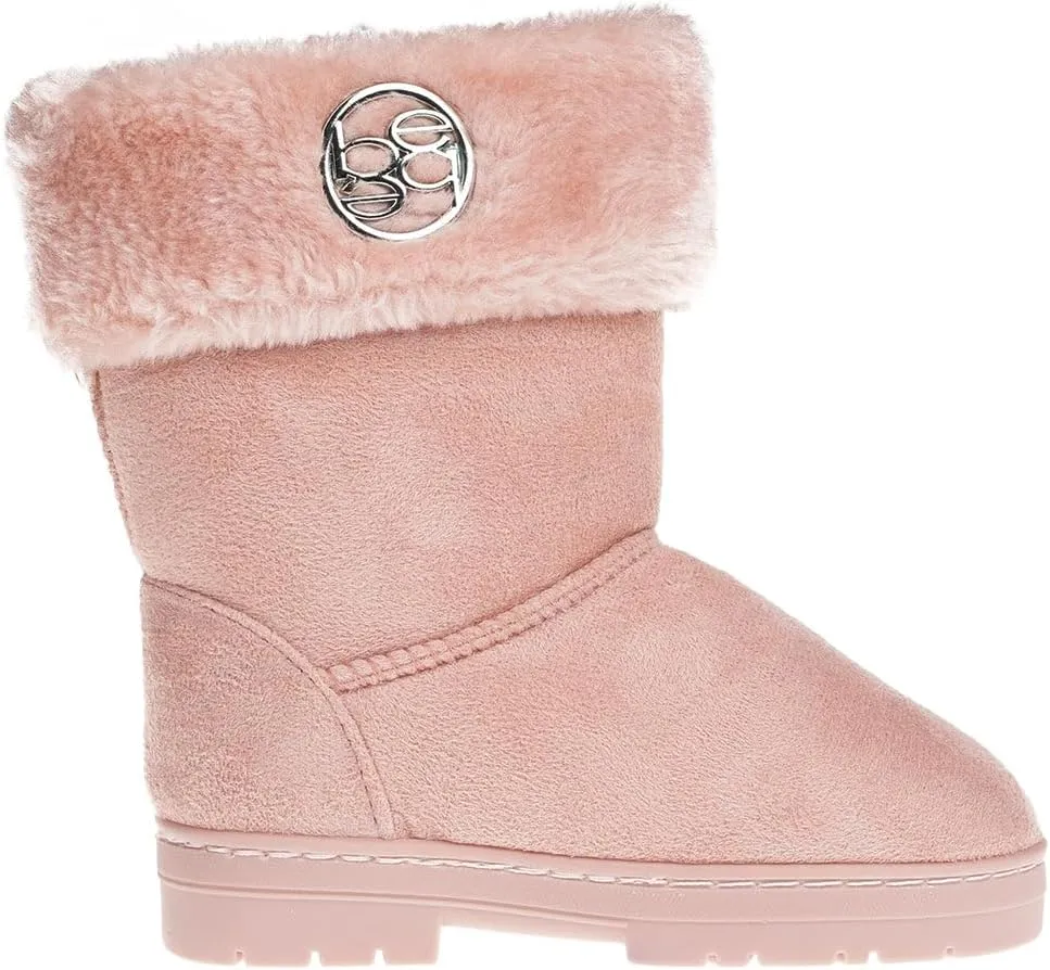bebe Girl's Winter Snow Boots Comfy and Cozy Fashion Ankle Boots - Warm Boots For Girls (Toddler/Little Kid/Big Kid)