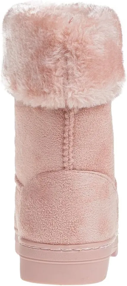 bebe Girl's Winter Snow Boots Comfy and Cozy Fashion Ankle Boots - Warm Boots For Girls (Toddler/Little Kid/Big Kid)