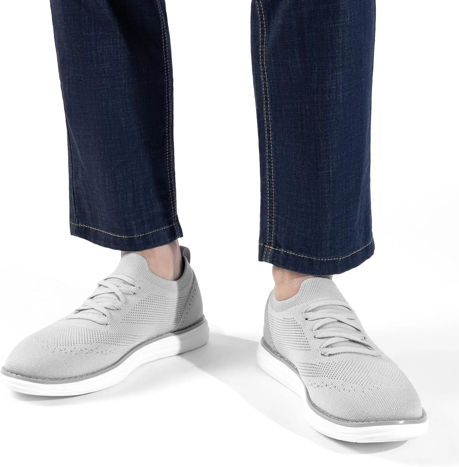 Bruno Marc Men's KnitFlex Craft Mesh Oxfords Sneakers Casual Dress Lace-Up Lightweight Walking Shoes