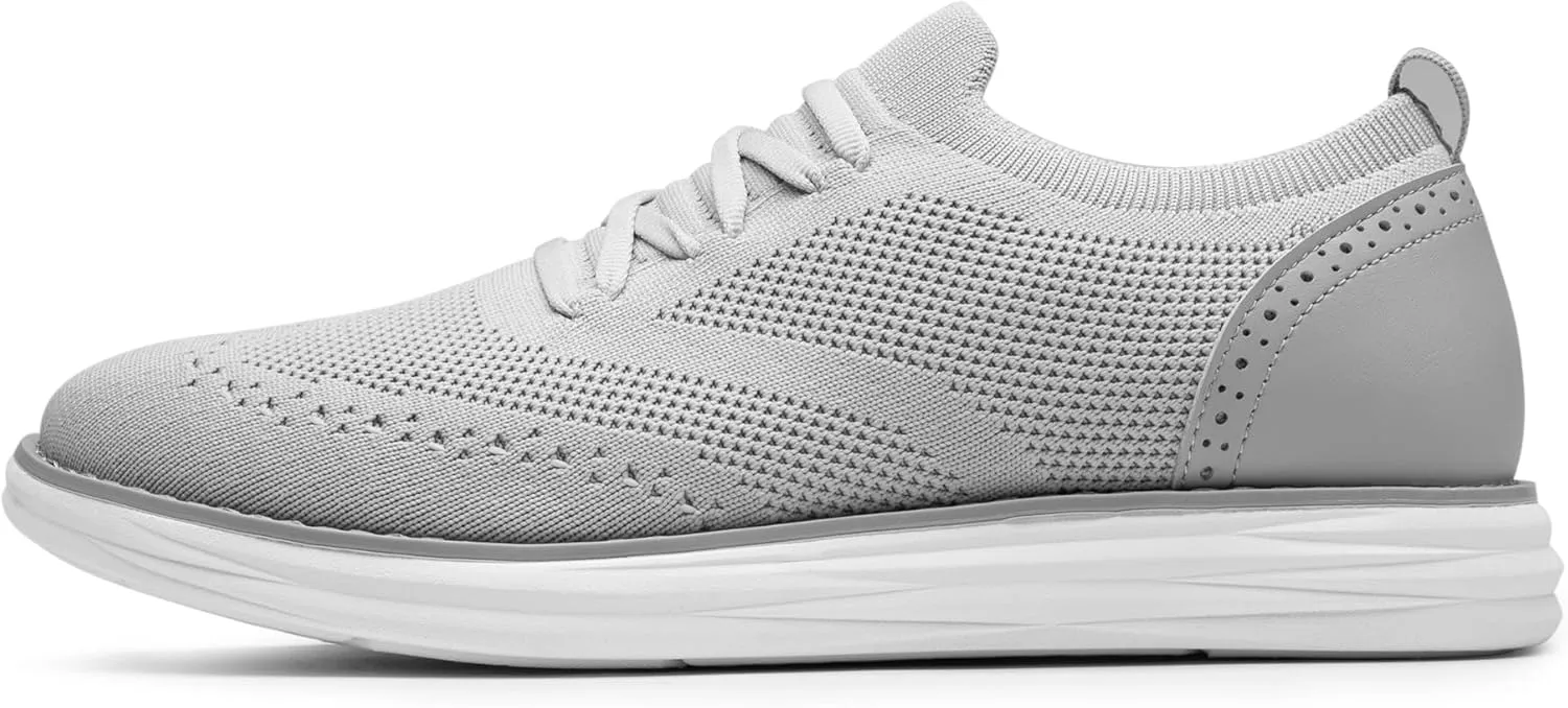 Bruno Marc Men's KnitFlex Craft Mesh Oxfords Sneakers Casual Dress Lace-Up Lightweight Walking Shoes