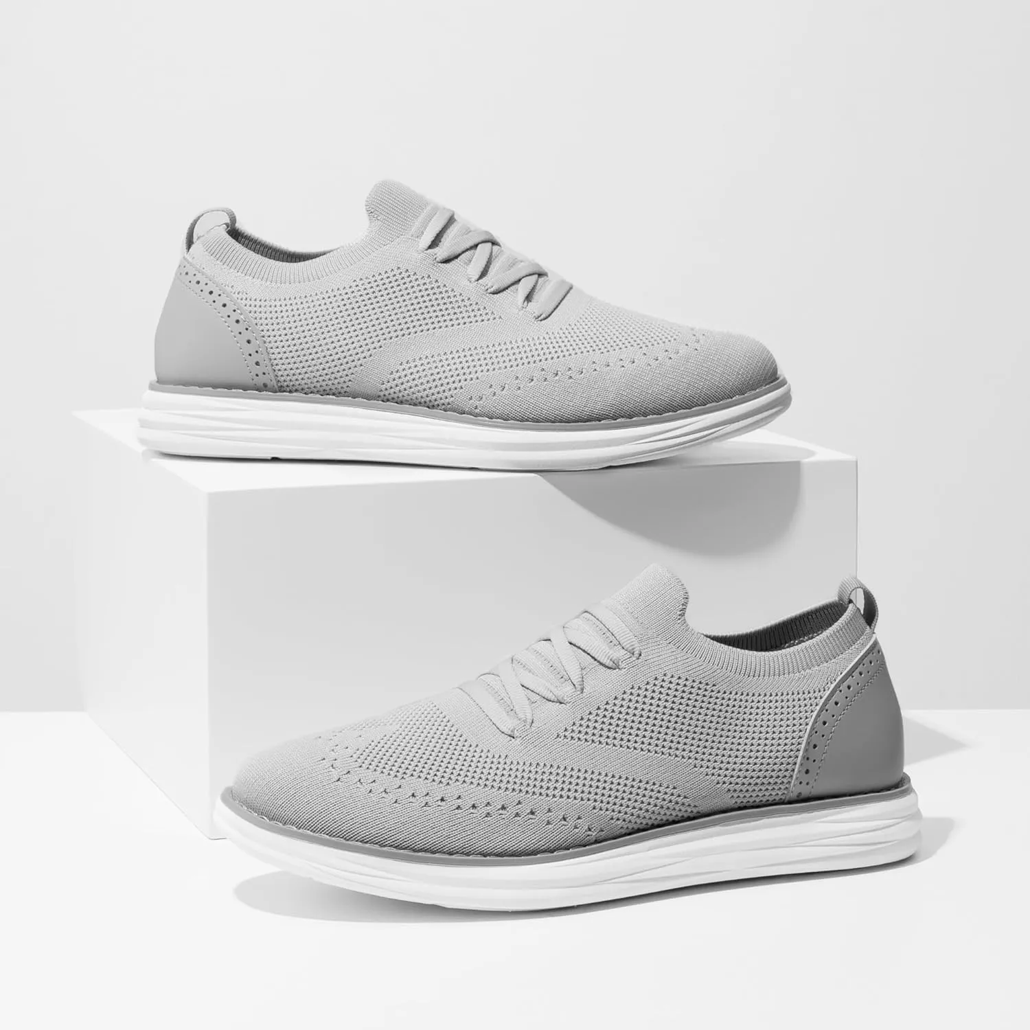 Bruno Marc Men's KnitFlex Craft Mesh Oxfords Sneakers Casual Dress Lace-Up Lightweight Walking Shoes