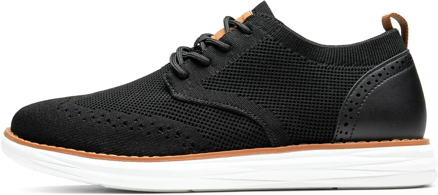 Bruno Marc Men's KnitFlex Craft Mesh Oxfords Sneakers Casual Dress Lace-Up Lightweight Walking Shoes