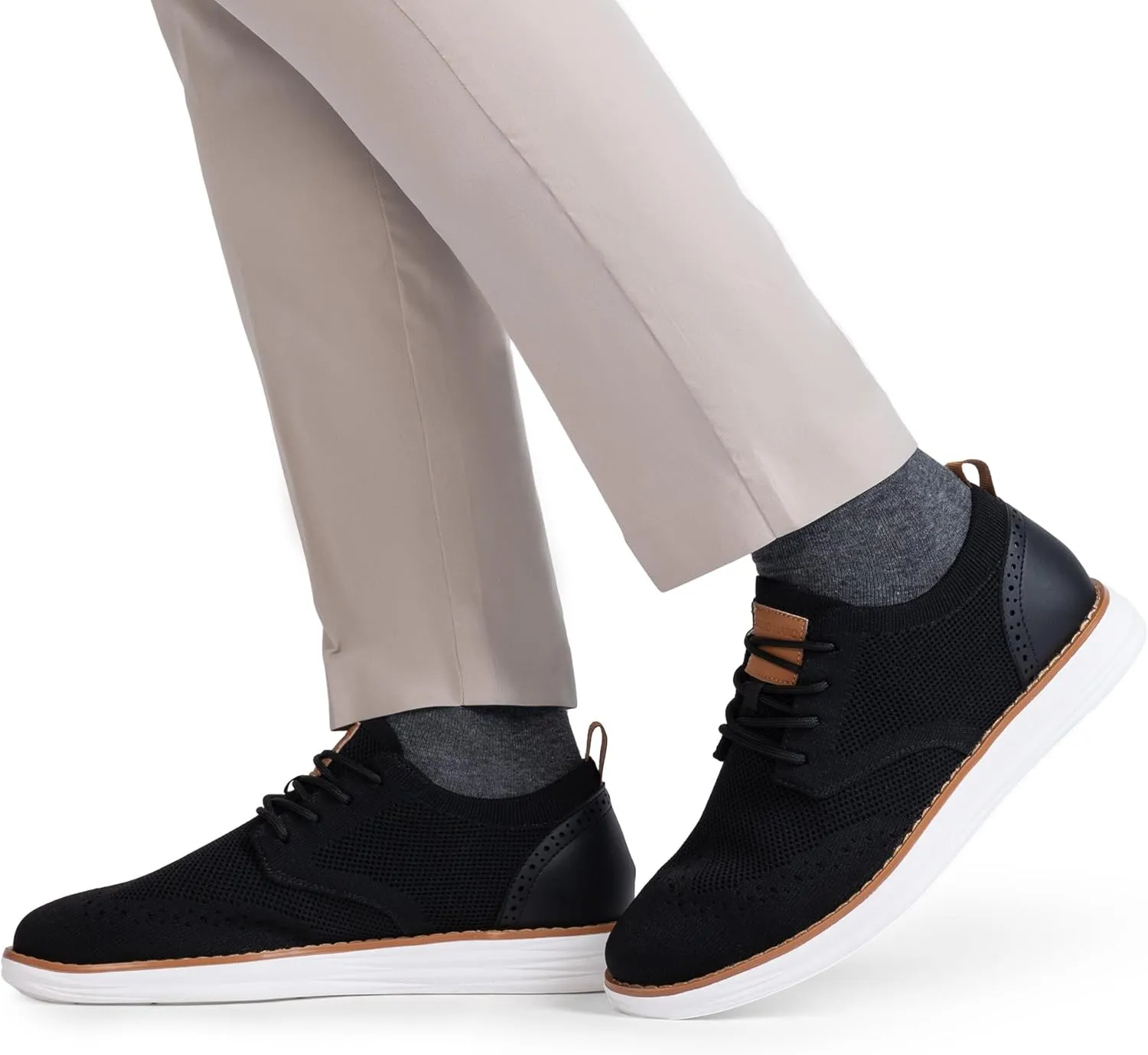 Bruno Marc Men's KnitFlex Craft Mesh Oxfords Sneakers Casual Dress Lace-Up Lightweight Walking Shoes