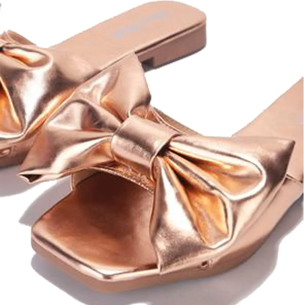 Cape Robbin Juju Sandals Slides for Women, Womens Mules Slip On Shoes with Bow - Sandals Slides for Women, Womens Mules Slip On Shoes with Bow