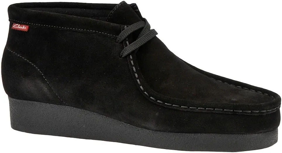 Clarks Men's Padmore Black Leather Boots 9.5M