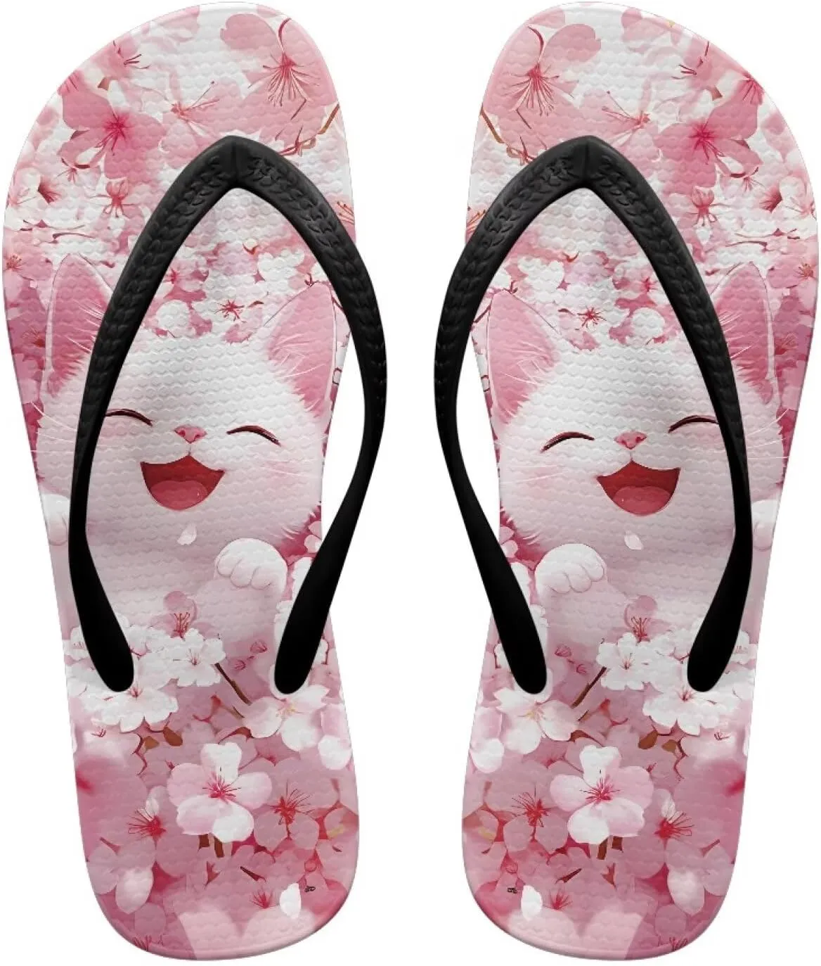 Classic Slip On Outdoor Flip Flops Sandals Mother Woman Comfortable Anti-Slip Party Slippers Sandals for Parks Travel Size 5.5-9.5 Black Sole