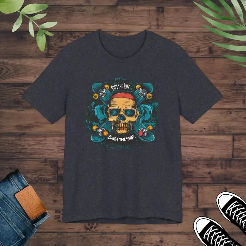 Conquer Unisex Jersey Skull Tee for Street Vibes