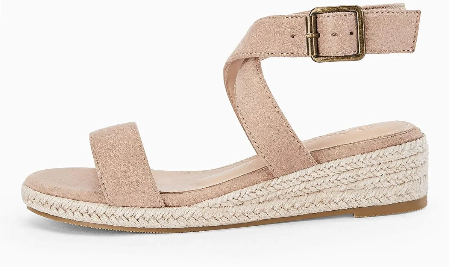 Coutgo Girls Wedge Sandals Cross Strap Espadrille Platform Open Toe Summer Shoes Toddler Little Big Kid