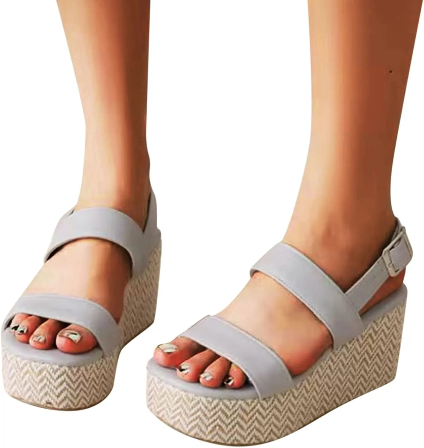Dheva-C Sandal Slides Women Women Sandals Wedge Low Heel Roman Wedge Ladies Fashion Elastic Strap Carved Breathable Shoes Thick Soled Wedges Casual Sandals Sandals for Women Wedge Heels