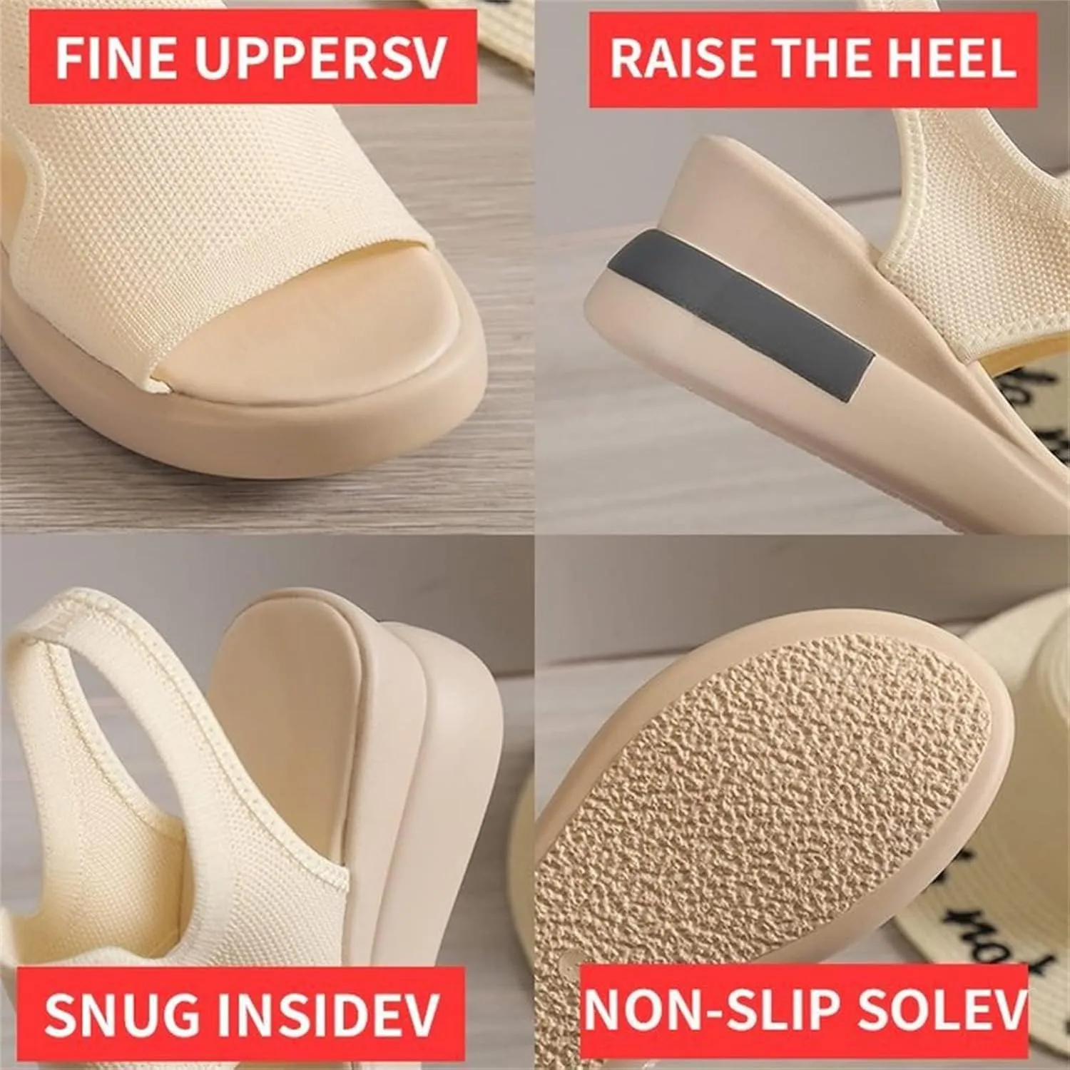 DOIX Mesh Wedges Sport Sandals for Women Comfortable Elastic Ankle Strap Fish Mouth Sandals Casual Slip on Platform Sandals Breathable Open Toe Walking Shoes Sneakers,Black,US12/EU43