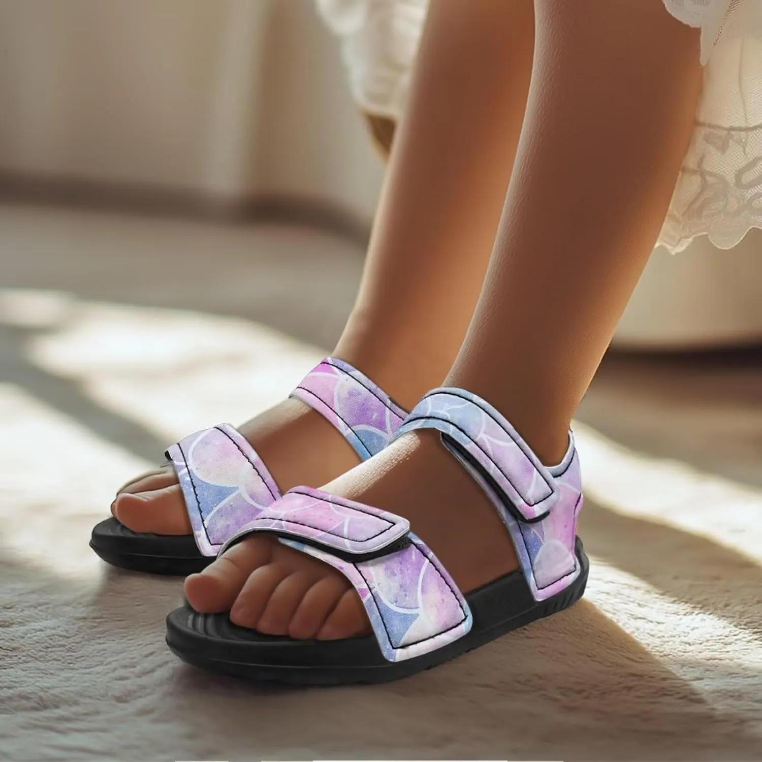 Double Buckle Sandals for Toddlers Water Shoes Girls Boys Sandals Casual Outdoor Athletic Slippers Water Proof