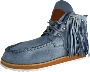 Eduavar Cowboy Boots for Women Cowboy Style, Cowgirl Boots Women Retro Tassel Boots Shoes Cowgirl Square Toe Lace Up Boots