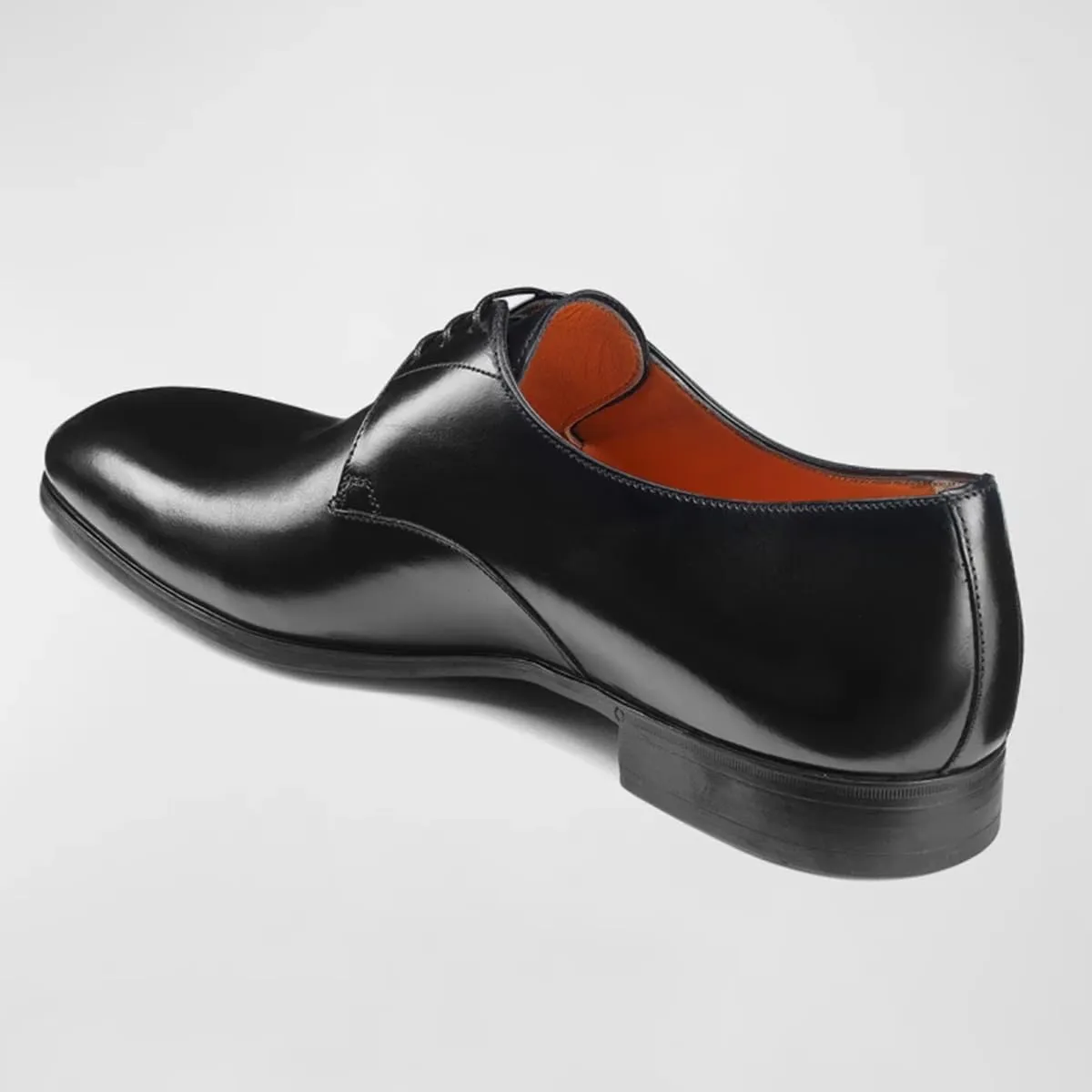 FSJ Men's Classic Shiny Leather Lace-Up Oxfords Modern Almond Toe Stacked Heel Formal Derby Business Dress Shoes Size 4-16 US