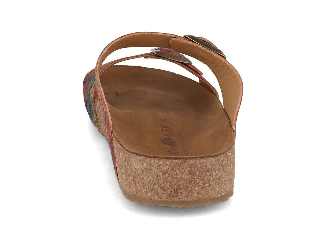 HAFLINGER Women Mules 'Bio Andrea', corkmulti feather