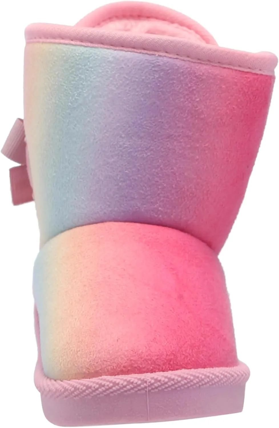 Josmo Girl's Rainbow Winter Outdoor Non-Slip Faux-Fure Soft Comfort Boots