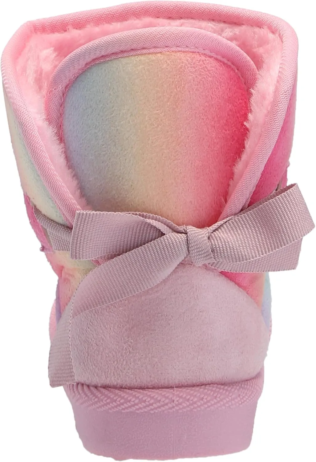 Josmo Girl's Rainbow Winter Outdoor Non-Slip Faux-Fure Soft Comfort Boots