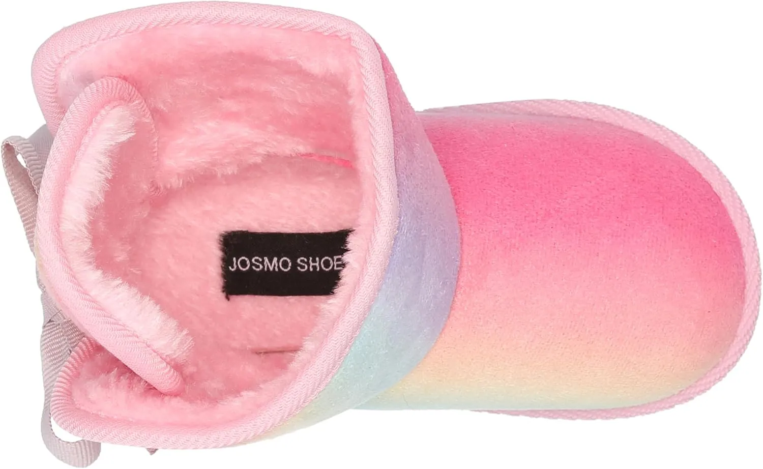 Josmo Girl's Rainbow Winter Outdoor Non-Slip Faux-Fure Soft Comfort Boots