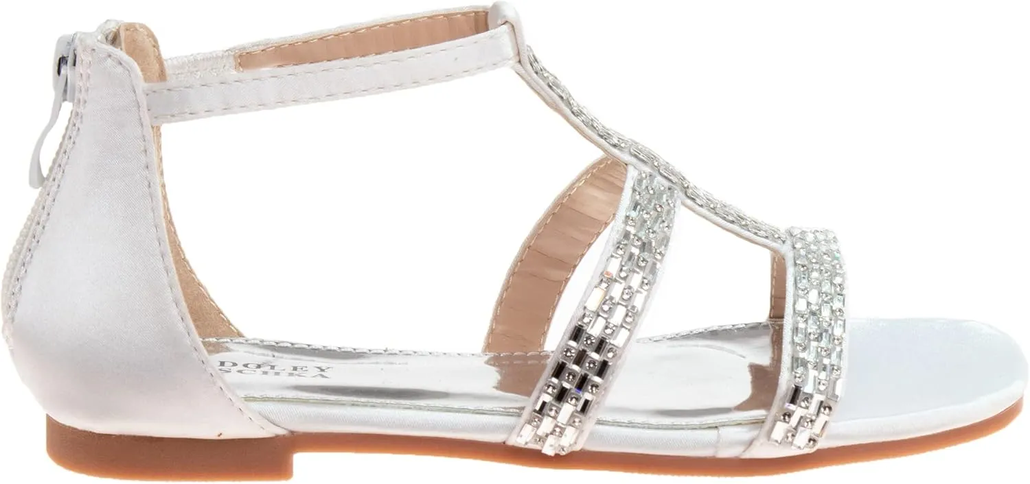 Josmo Girls Sandal Flats Dress Pumps - Kids Slip On Open Toe Strappy Sandal (Little Kid - Big Kid)