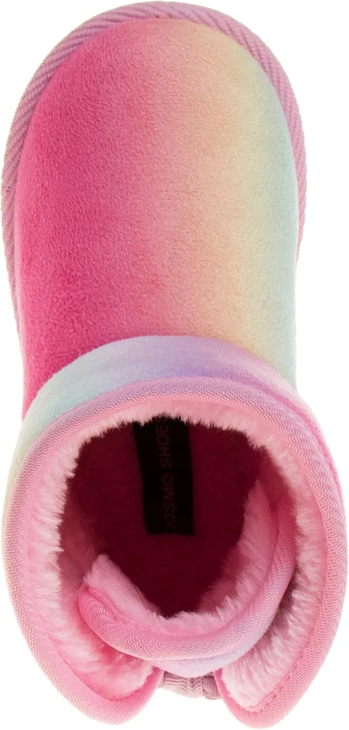 Josmo Girl's Winter Snow Warm Plush Outdoor Non-Slip Faux-Fure Soft Comfort Boots