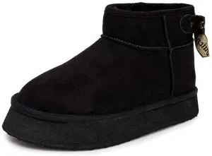 Juicy Couture Girls Slip On Winter Boots Warm Insulated Fashion Ankle Booties Outdoor Snow Boot for Little Kid/Big Kid