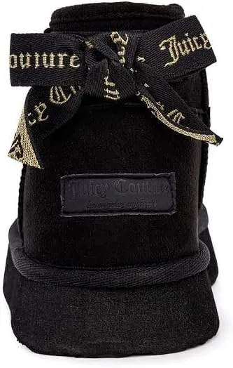 Juicy Couture Girls Slip On Winter Boots Warm Insulated Fashion Ankle Booties Outdoor Snow Boot for Little Kid/Big Kid