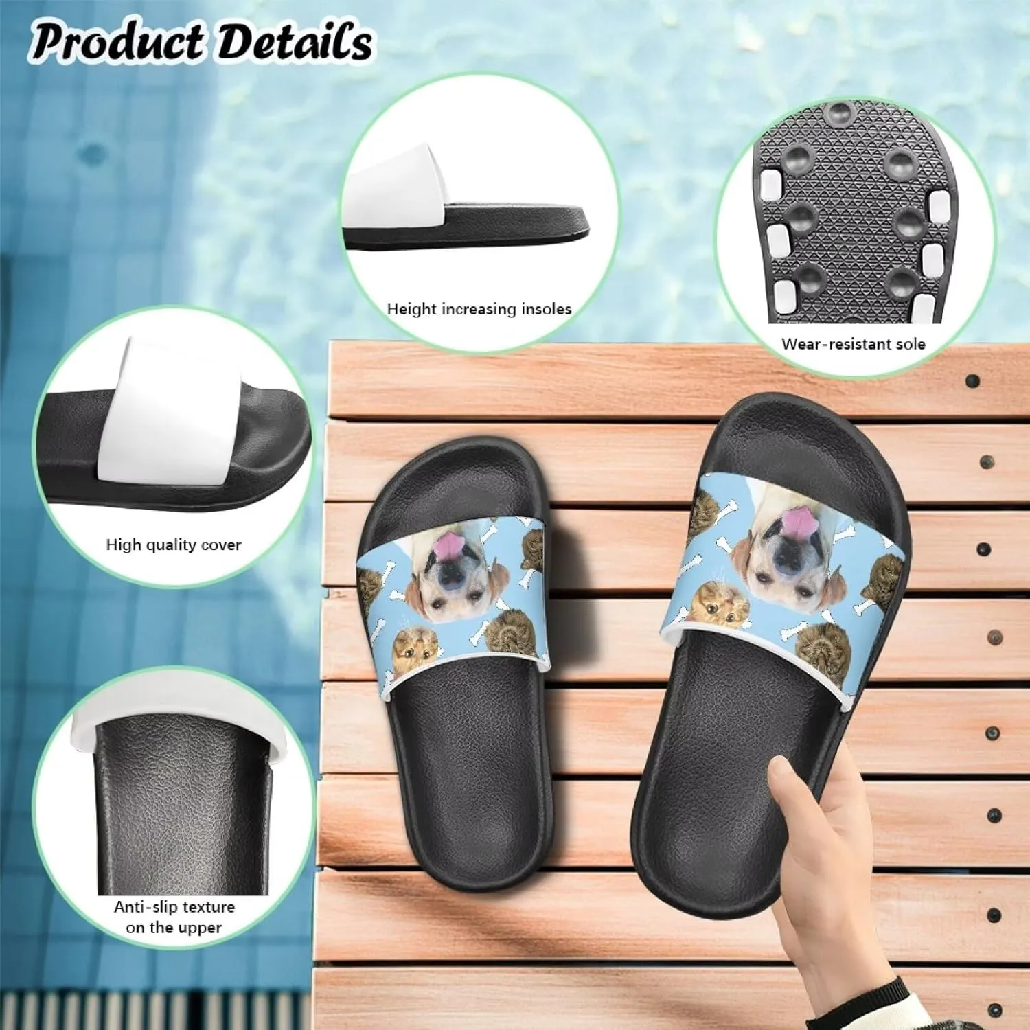 Kids Cloud Slides Girls & Boys Flip Flops Slip On Beach Sandals Youth Pool Shower Shoes EVA Summer Slippers