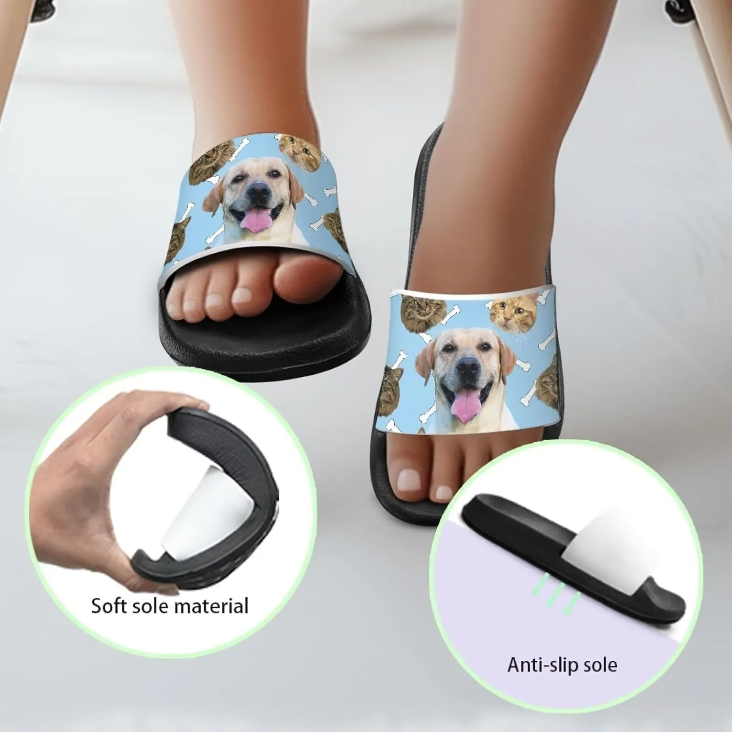 Kids Cloud Slides Girls & Boys Flip Flops Slip On Beach Sandals Youth Pool Shower Shoes EVA Summer Slippers