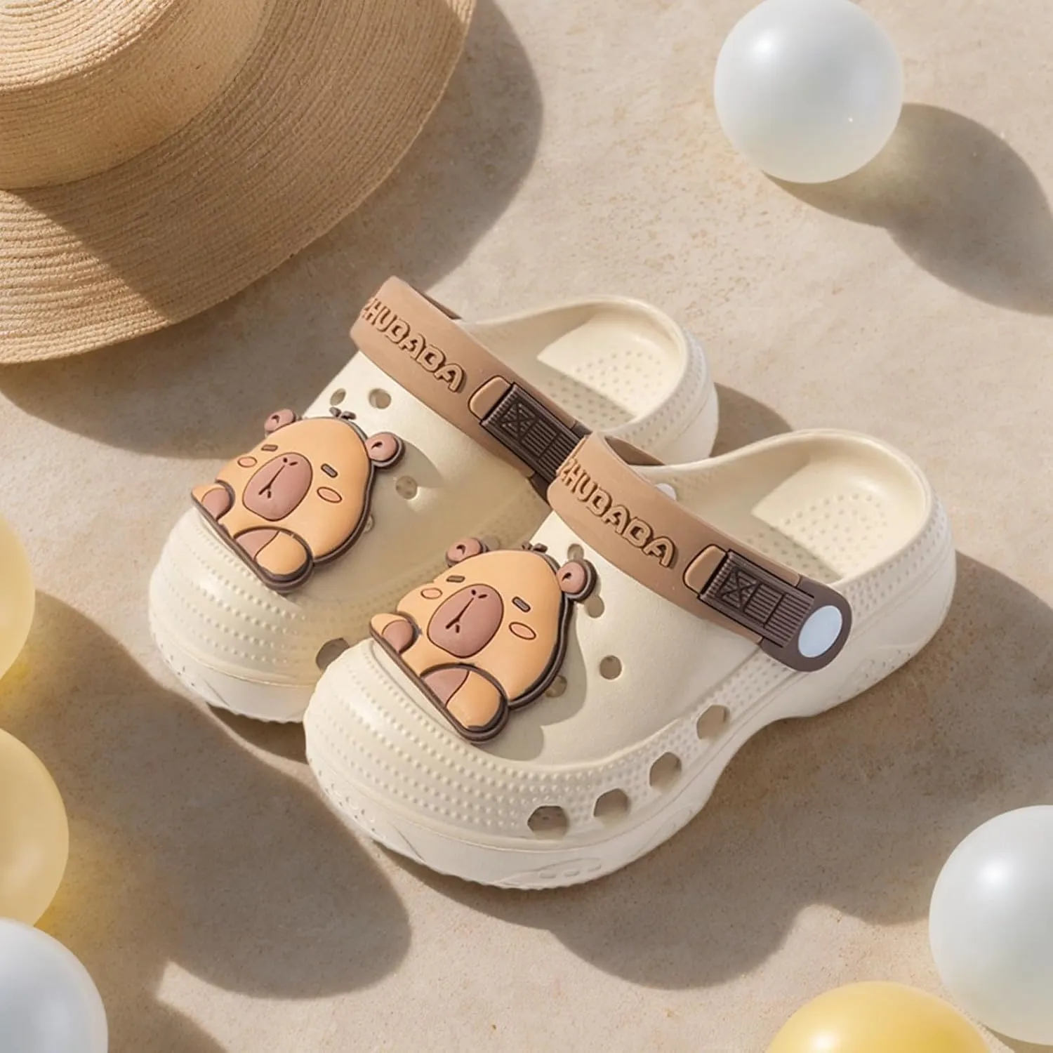 Kids Cute Clogs Cartoon Garden Shoes Boys Girls Slides Slippers Indoor Outdoor Children Water Shower Beach Pool Sandals