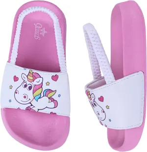 Kids Flip Flops Sandals Toddler Boys Girls Sequin Slides Shower Beach Pool Shoes Slip on Summer Slippers with Back Strap