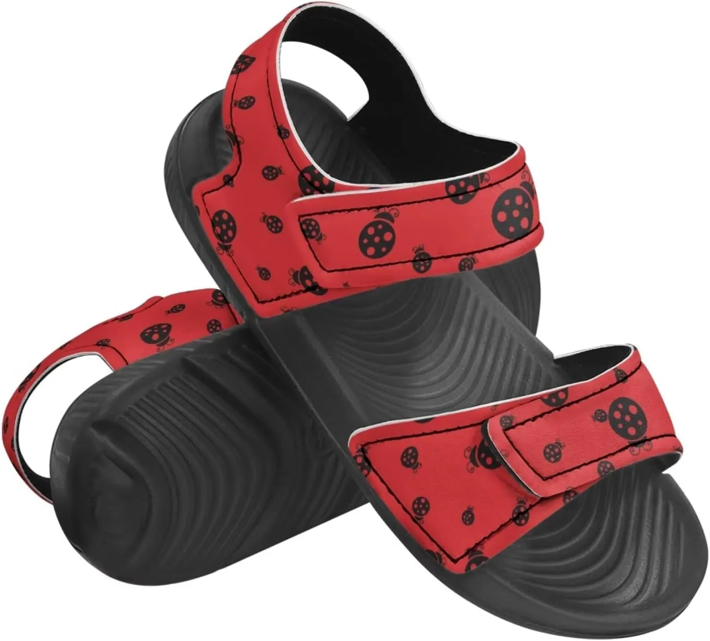 Kids Sandals Dragon Print Summer Sport Hiking Sandals Leather Beach Water Shoes for Boys Girls