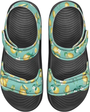 Kids Sandals Summer Non-slip Open Toe Slippers Double Buckle Toddler Two Strapped Teens Casual Athletic Summer Shoe