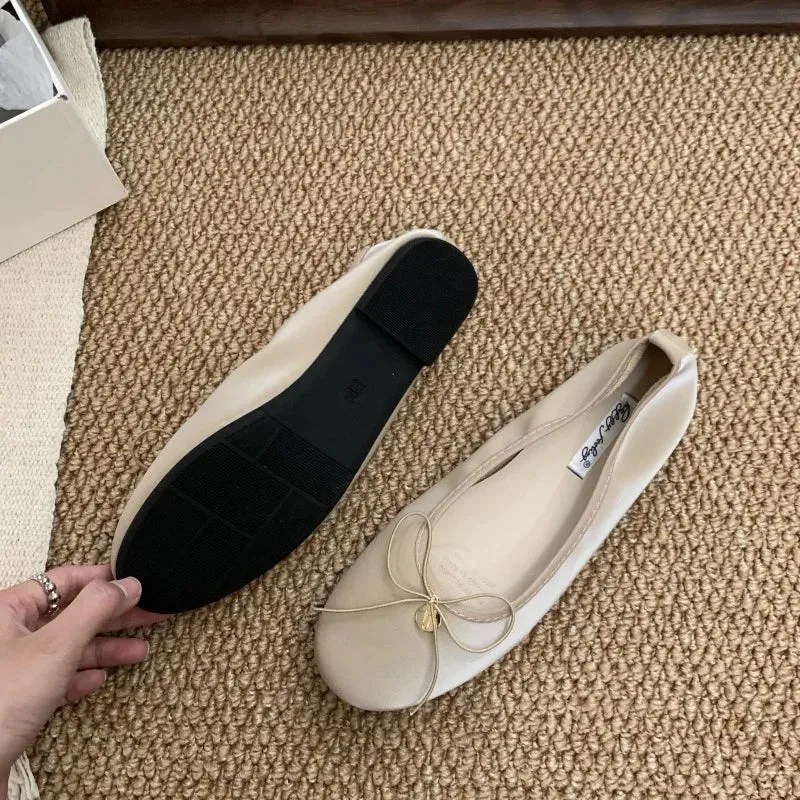 LBSFY  - New Women Flats Female Flats casual Ballet Dancing Shoes Foldable Sole Boat Shoes Summer Slip On Slipper Mules Sho