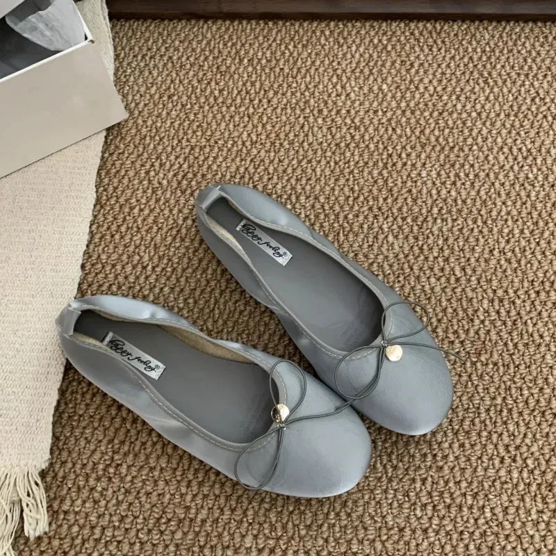 LBSFY  - New Women Flats Female Flats casual Ballet Dancing Shoes Foldable Sole Boat Shoes Summer Slip On Slipper Mules Sho