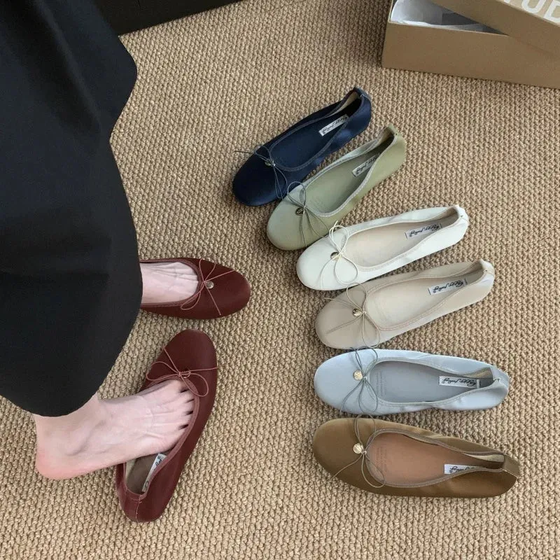 LBSFY  - New Women Flats Female Flats casual Ballet Dancing Shoes Foldable Sole Boat Shoes Summer Slip On Slipper Mules Sho
