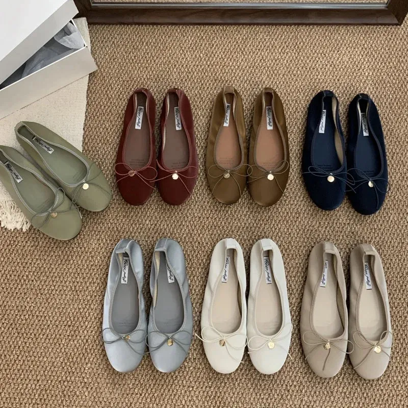 LBSFY  - New Women Flats Female Flats casual Ballet Dancing Shoes Foldable Sole Boat Shoes Summer Slip On Slipper Mules Sho
