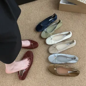 LBSFY  - New Women Flats Female Flats casual Ballet Dancing Shoes Foldable Sole Boat Shoes Summer Slip On Slipper Mules Sho