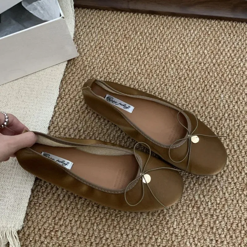 LBSFY  - New Women Flats Female Flats casual Ballet Dancing Shoes Foldable Sole Boat Shoes Summer Slip On Slipper Mules Sho
