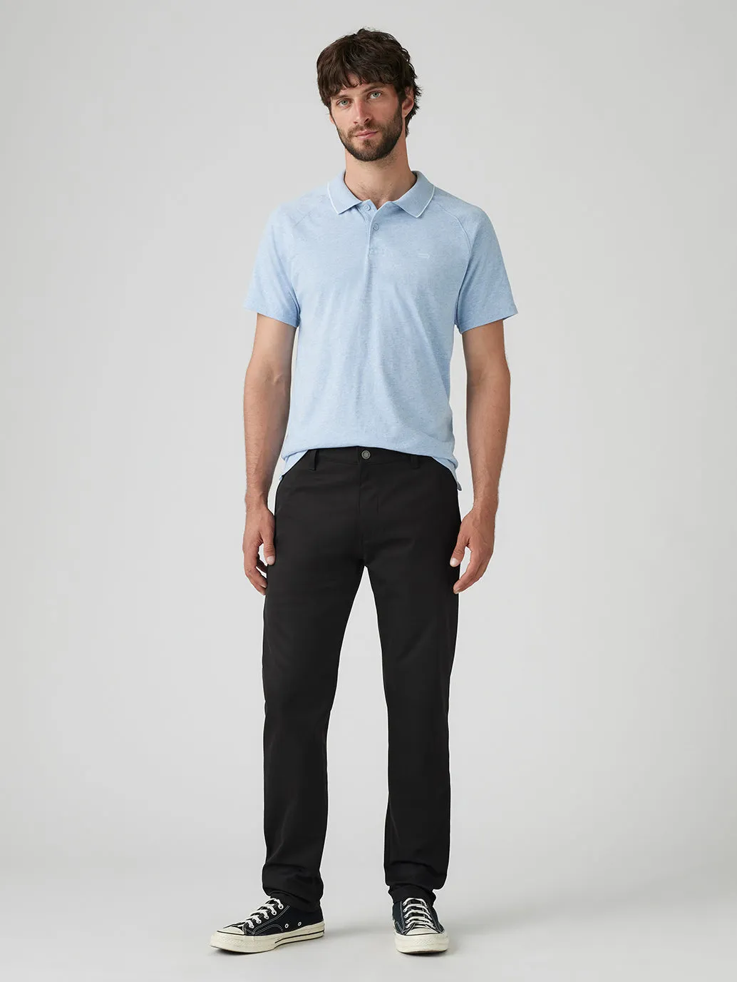 Men's Black Straight Fit Chinos
