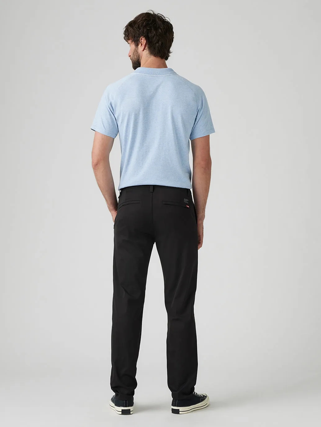 Men's Black Straight Fit Chinos