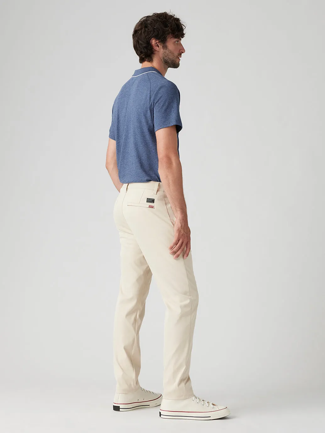 Men's Cream Straight Fit Chinos