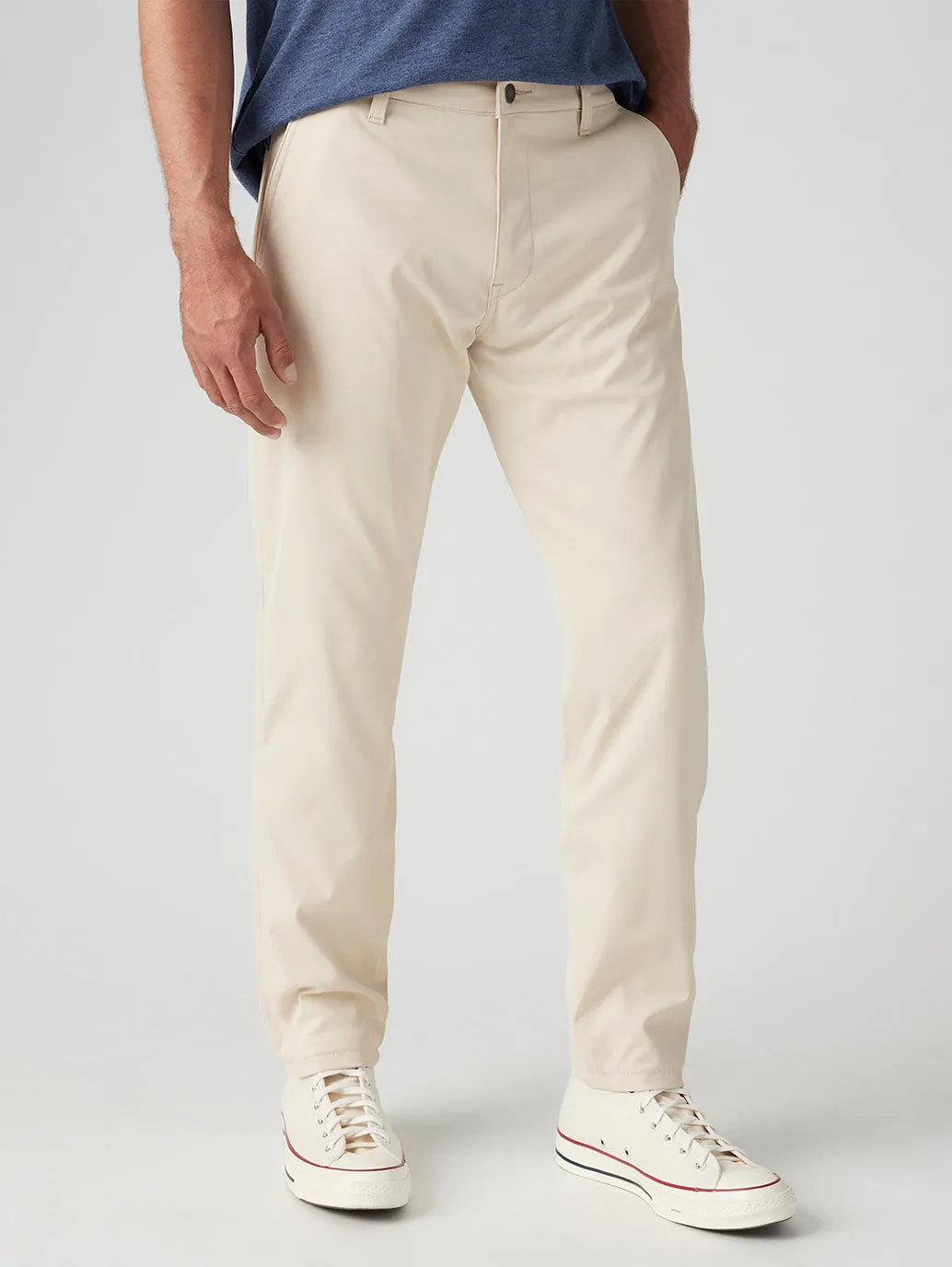 Men's Cream Straight Fit Chinos
