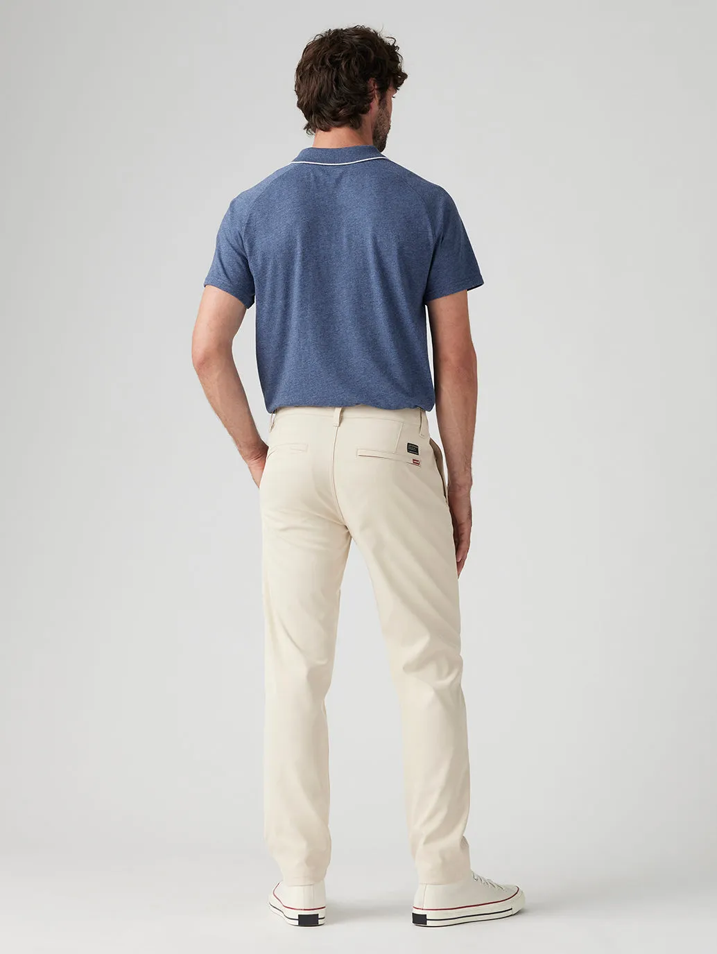 Men's Cream Straight Fit Chinos
