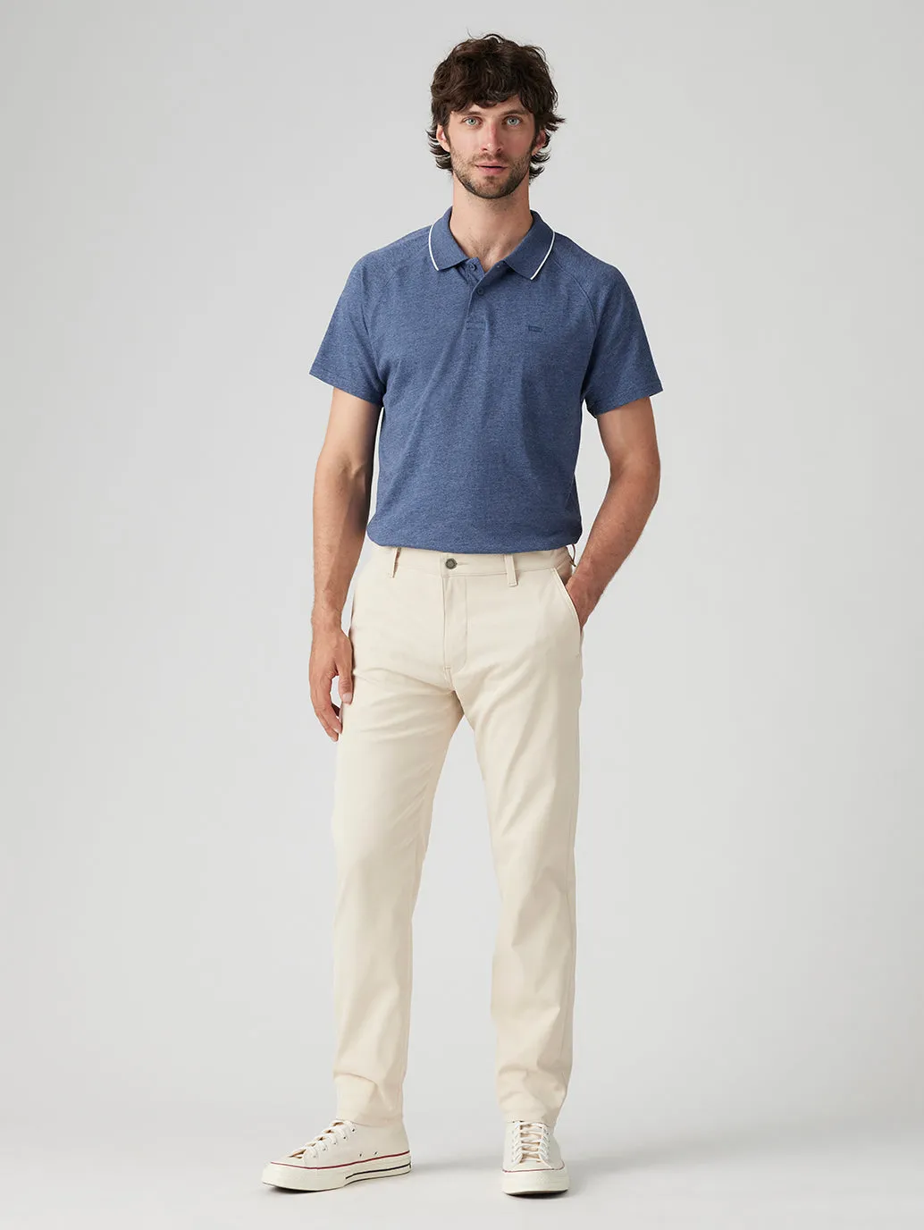 Men's Cream Straight Fit Chinos