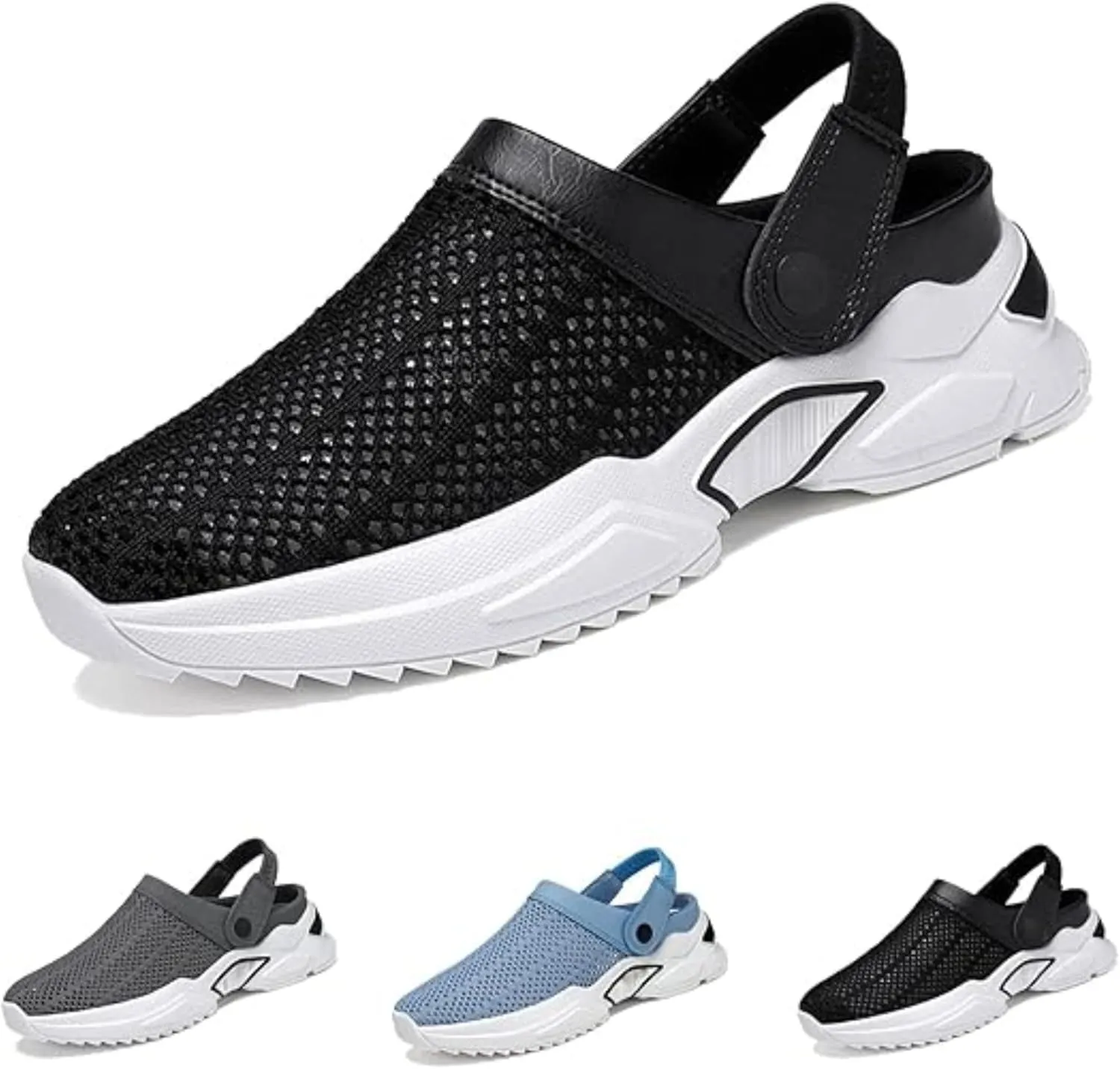 Men's Orthopedic Hollow-Out Summer Sandals,Mesh Shoes Sandals Mens,Orthopedic Diabetic Walking Boat Shoes Breathable Knit Mesh Walking Shoes Beach Sandals with Arch Support
