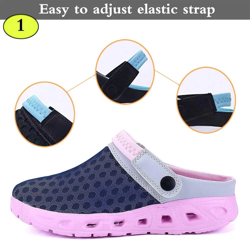 Mens Womens Garden Clogs Shoes Summer Breathable Mesh Sandals Slippers Indoor Outdoor Slippers Quick Drying Water Shoes
