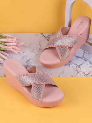 Metro Printed Wedge Heels Sandals